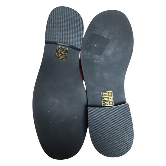 Jeffrey Campbell Red Suede Leather Snaffle Bit Tassel Loafers NEW 7 1/2 - Picture 5 of 5